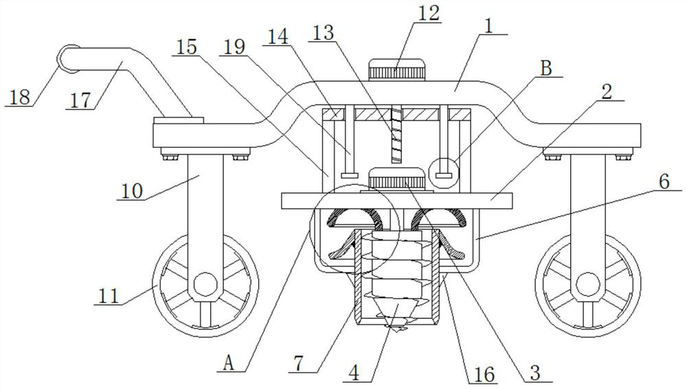 Pit digging equipment for fruit tree planting