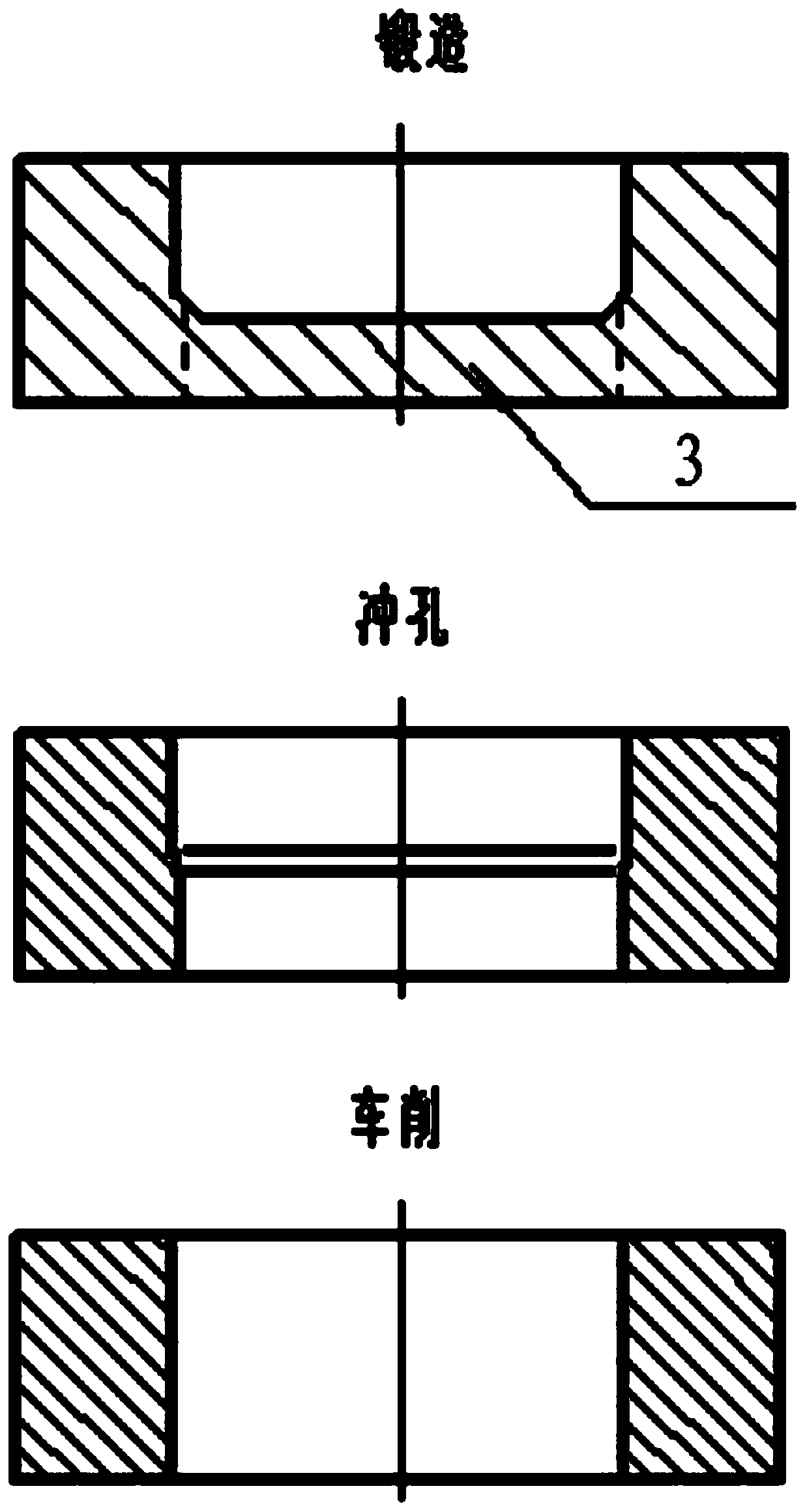 Annular piece combined forging method