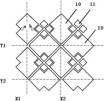 Electrode layout for touch screen