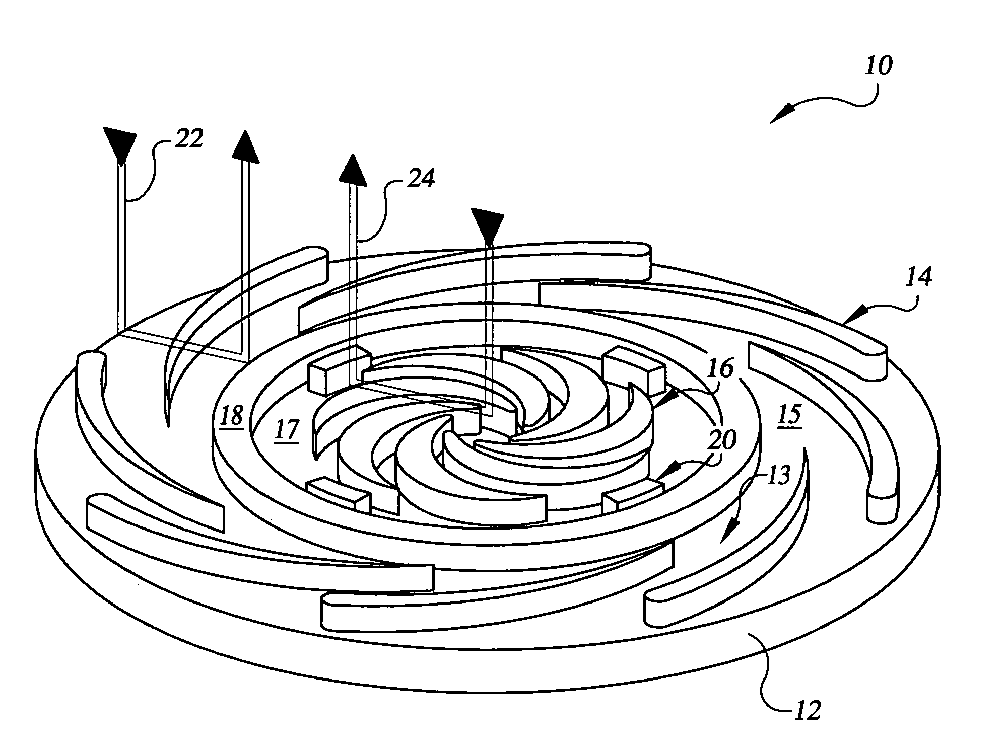 Planar turbopump assembly