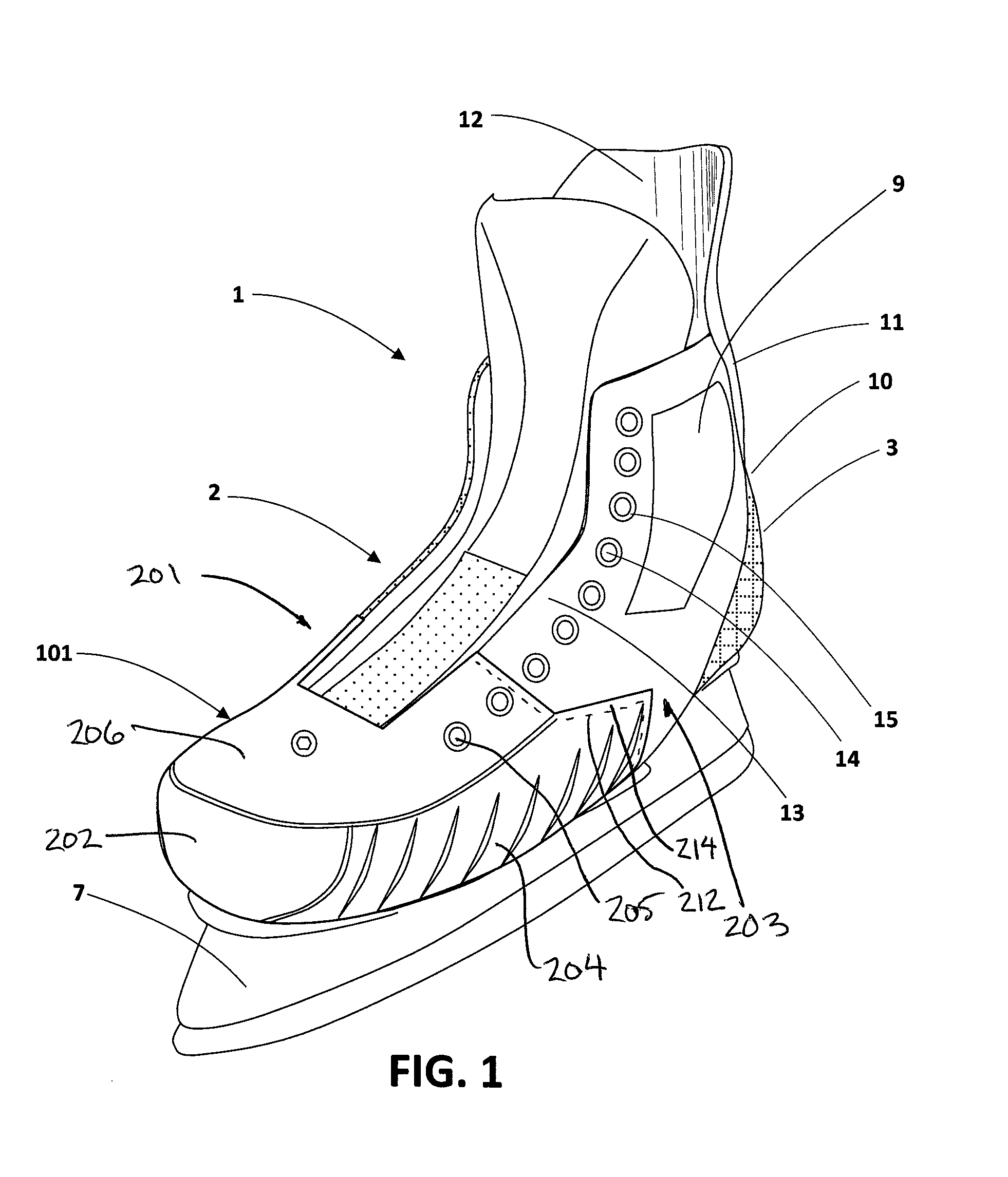 Skate Boot with Monocoque Body