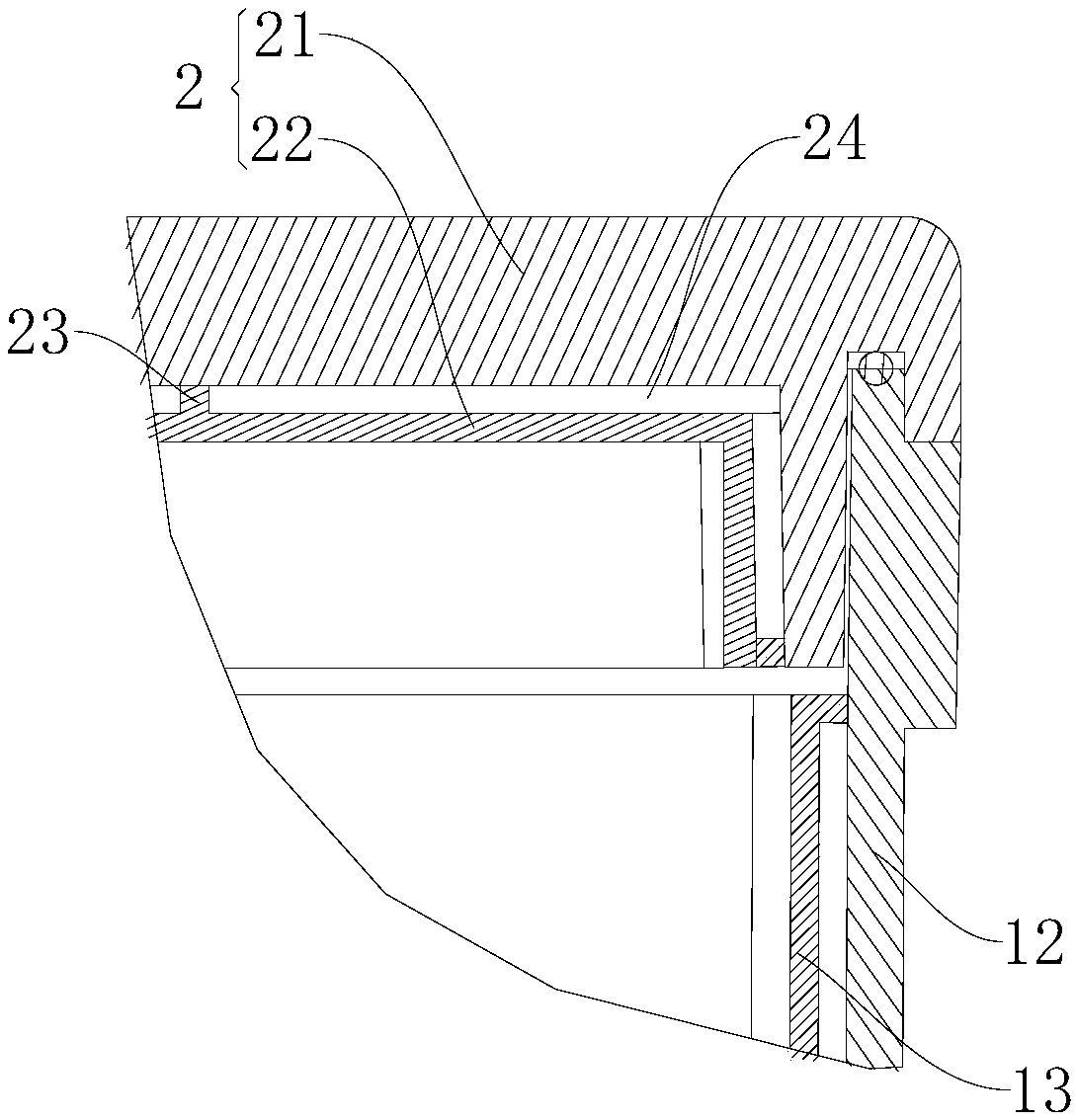 Air suction silencer for reciprocating compressor, and reciprocating compressor with air suction silencer