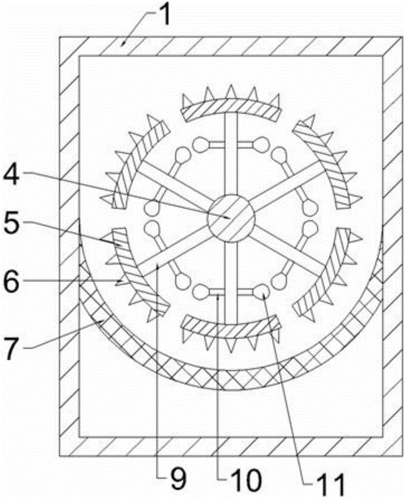 Material smashing device