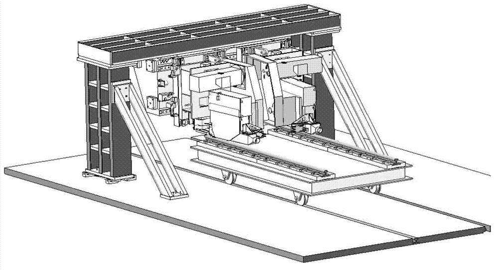 Test platform for steel-rail milling and grinding machine