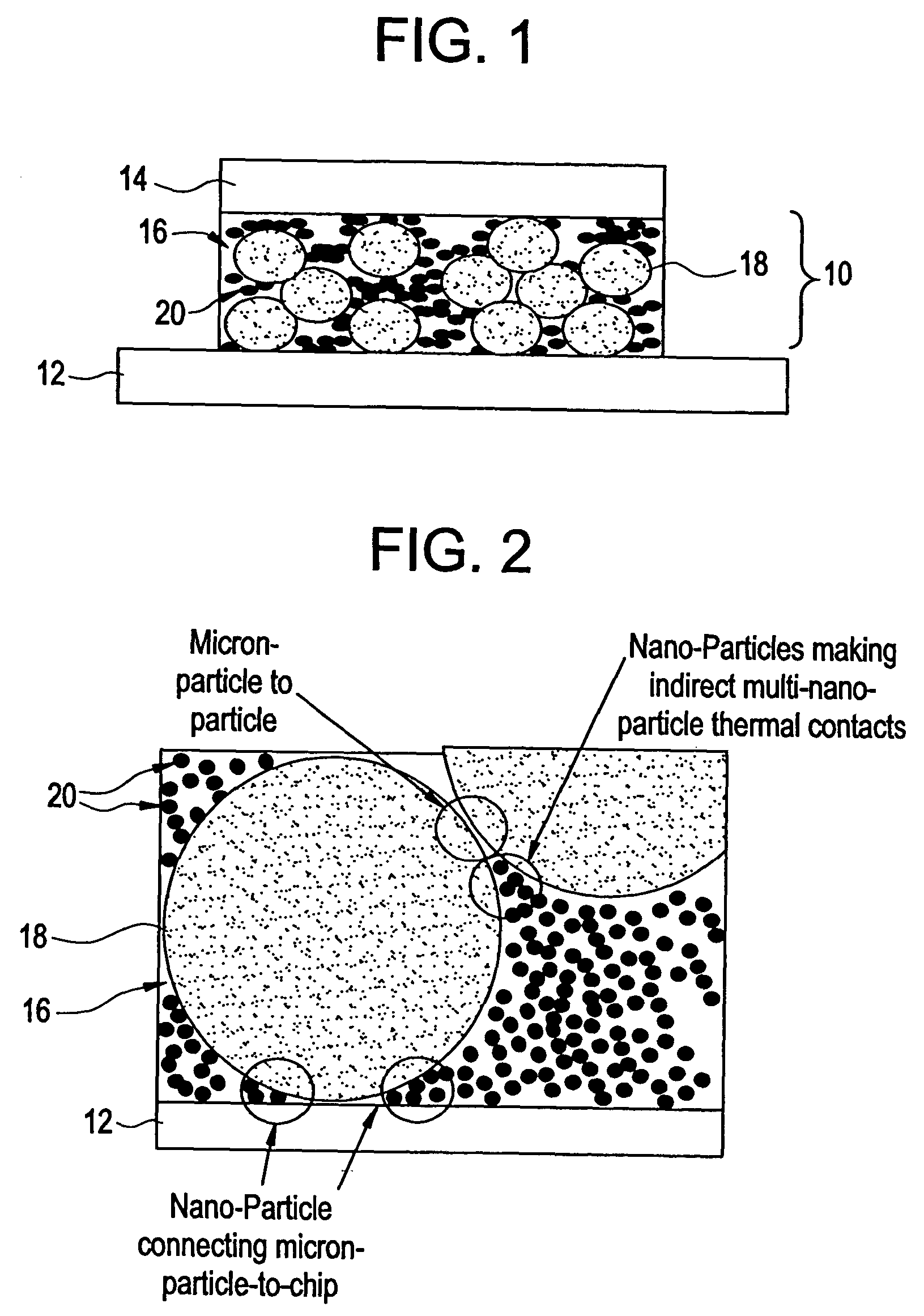 Thermal conductive material utilizing electrically conductive nanoparticles