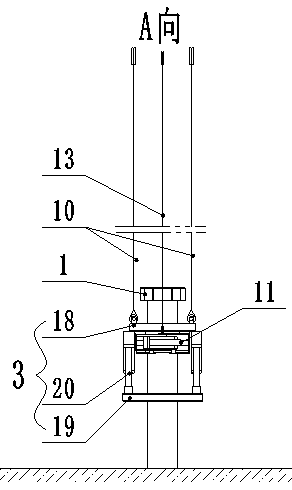 Rammed bulb pile sinking pipe construction device