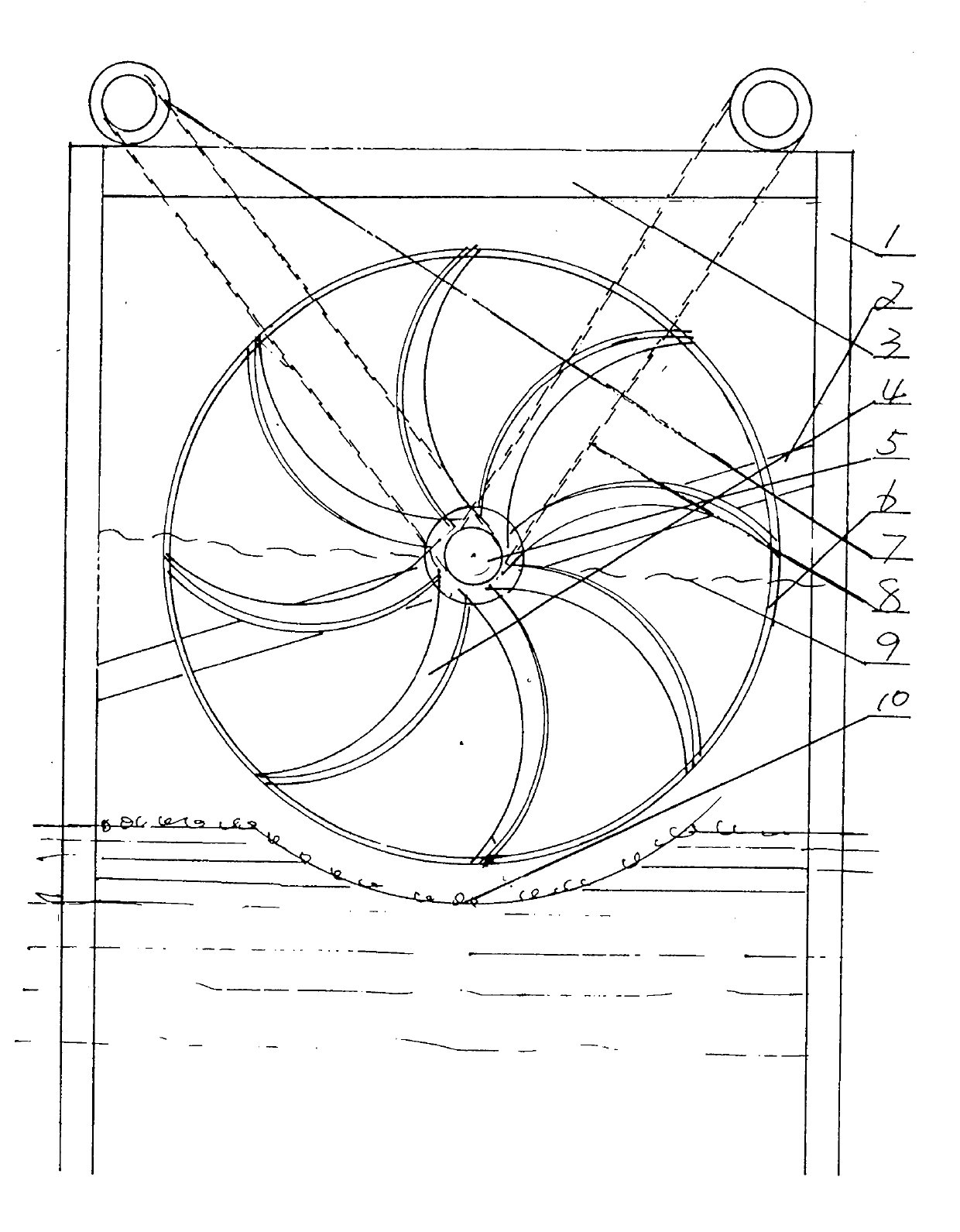 Current-driven ultralarge impeller power generation method and river dredging method