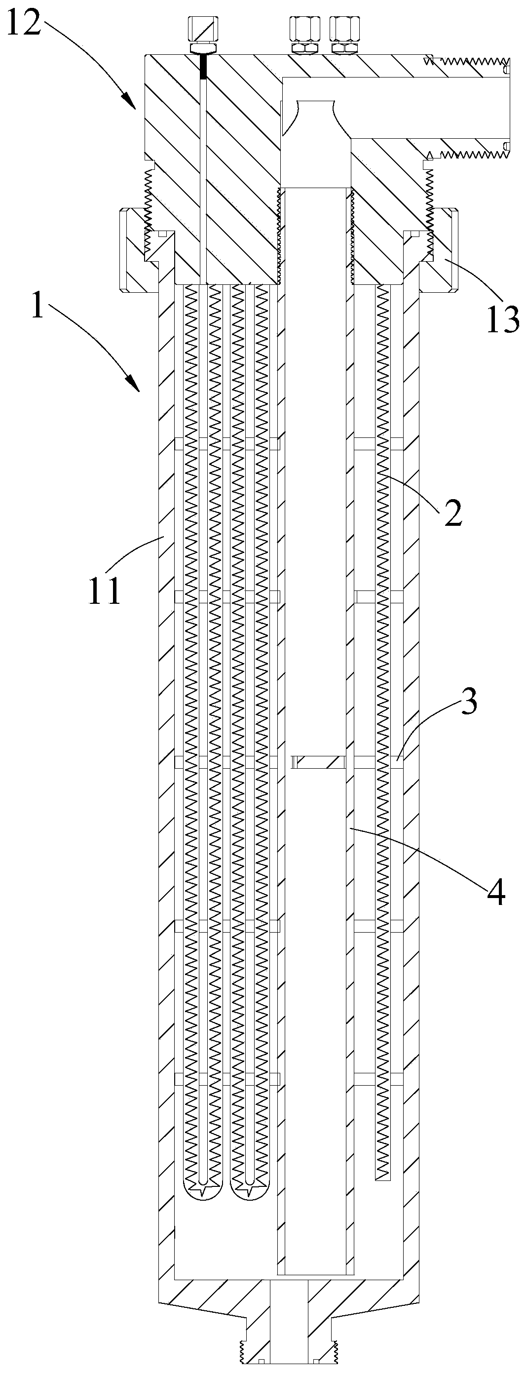 Gas-liquid heater and working method thereof