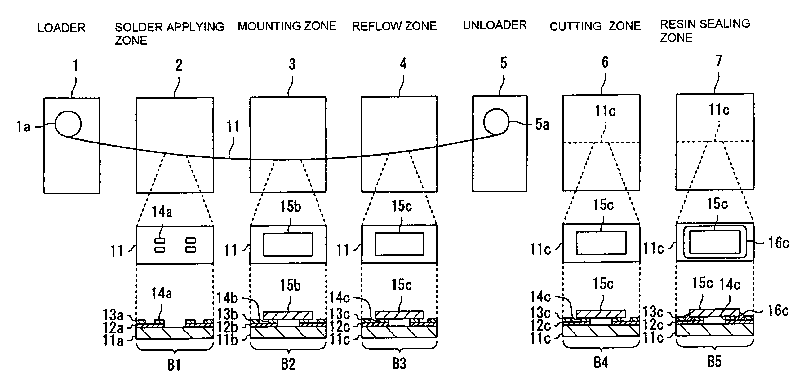 Apparatus for manufacturing electronic device, method of manufacturing electronic device, and program for manufacturing electronic device