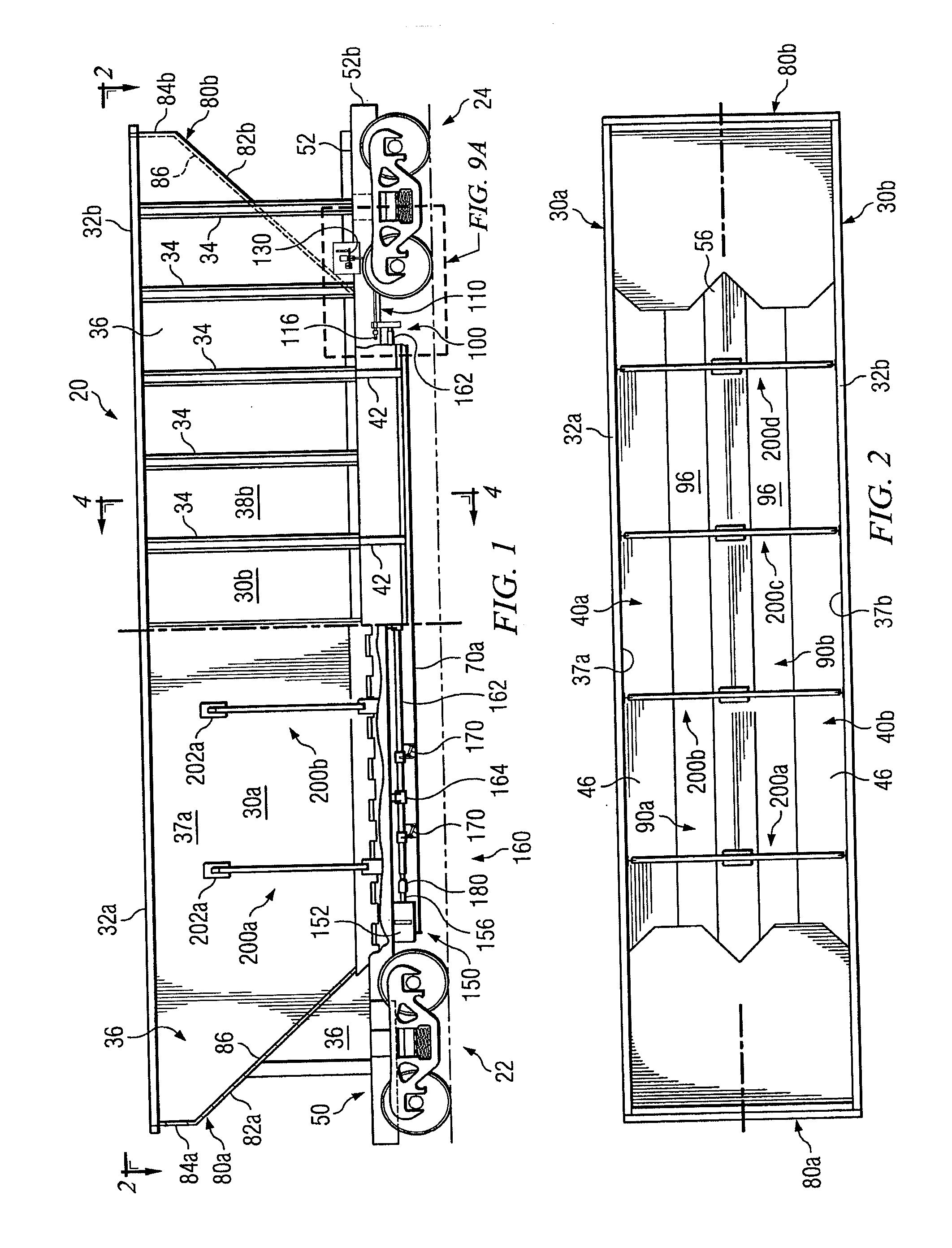 Hopper cars with one or more discharge control systems