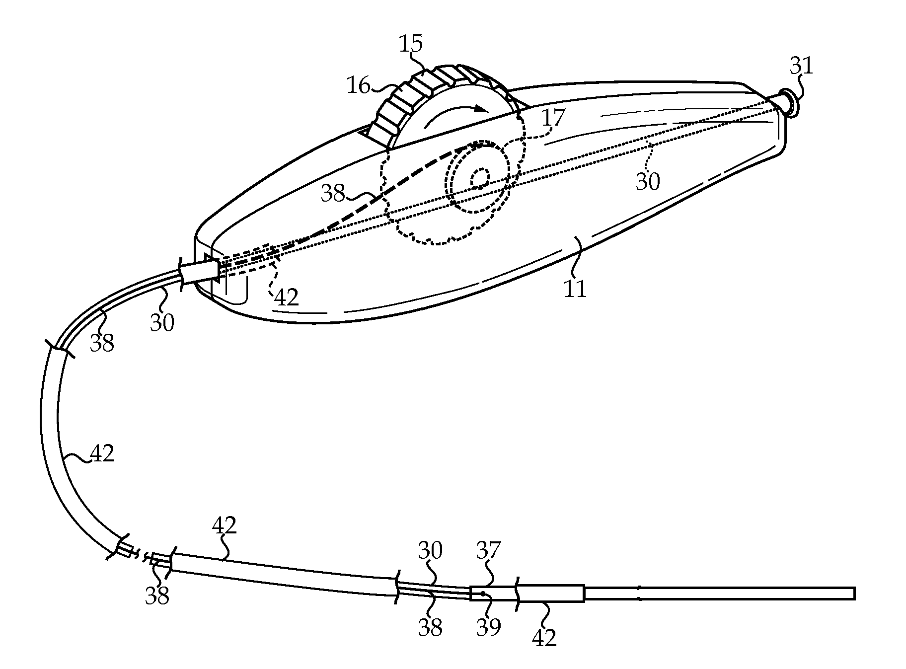 Wedge holding mechanism for vascular intervention device delivery system