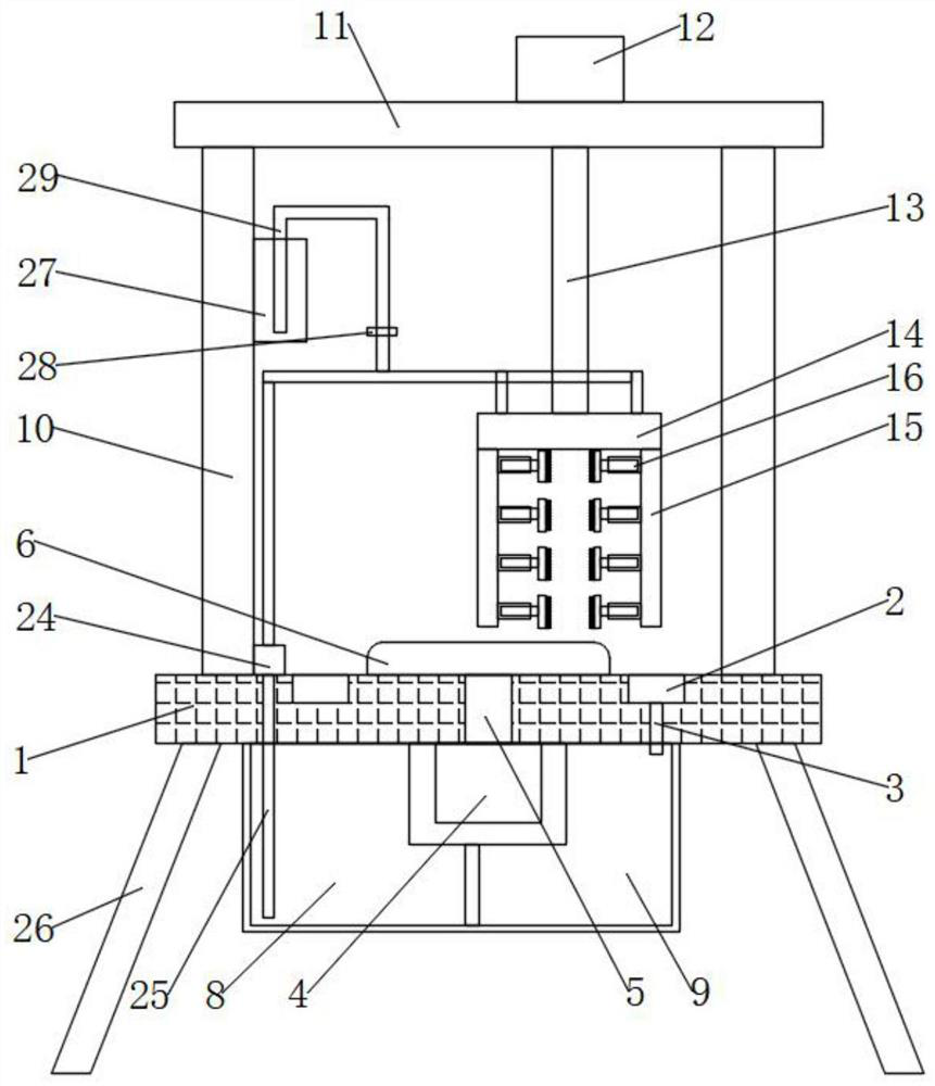 Chemical equipment surface cleaning device