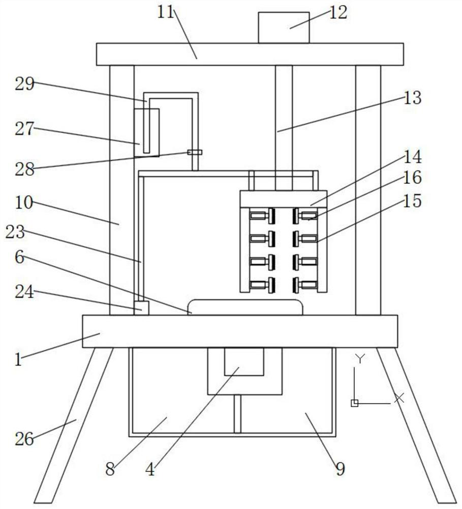 Chemical equipment surface cleaning device