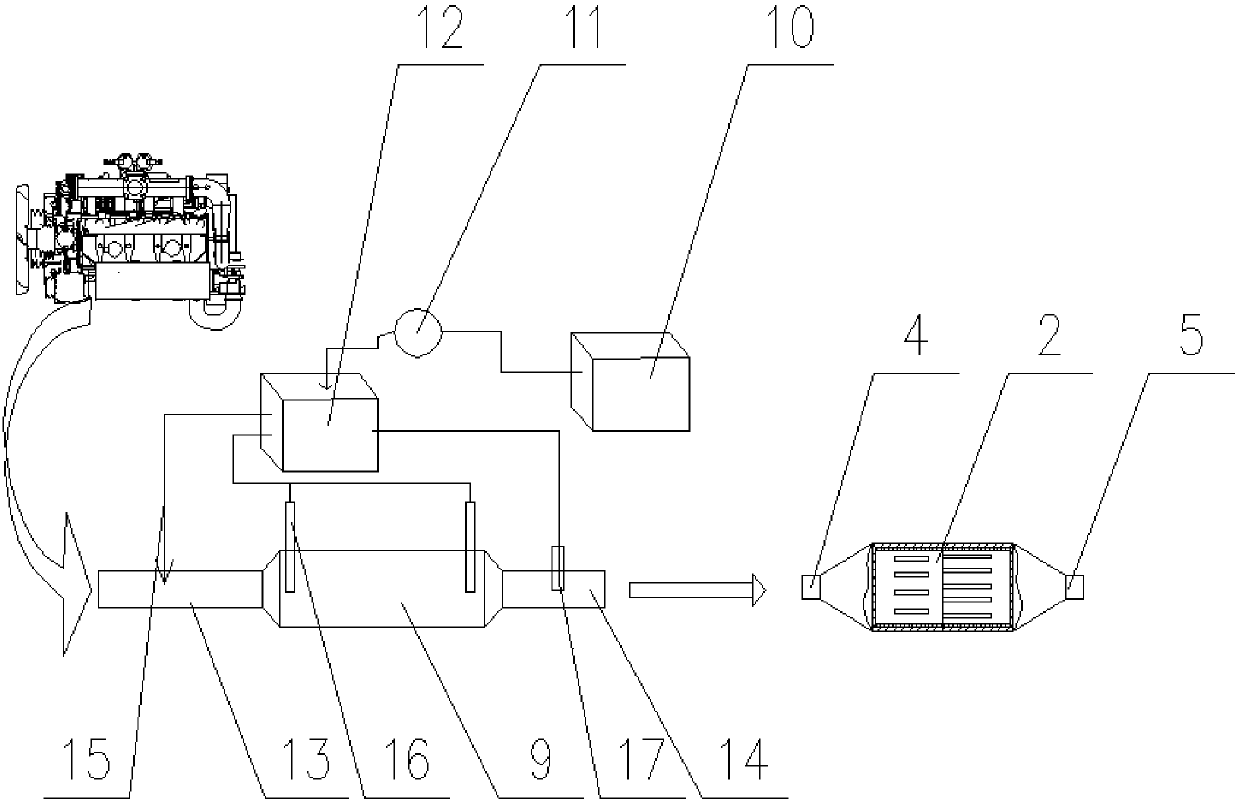 Engine pretreatment, self-repairing material and tail gas governing integrated process method