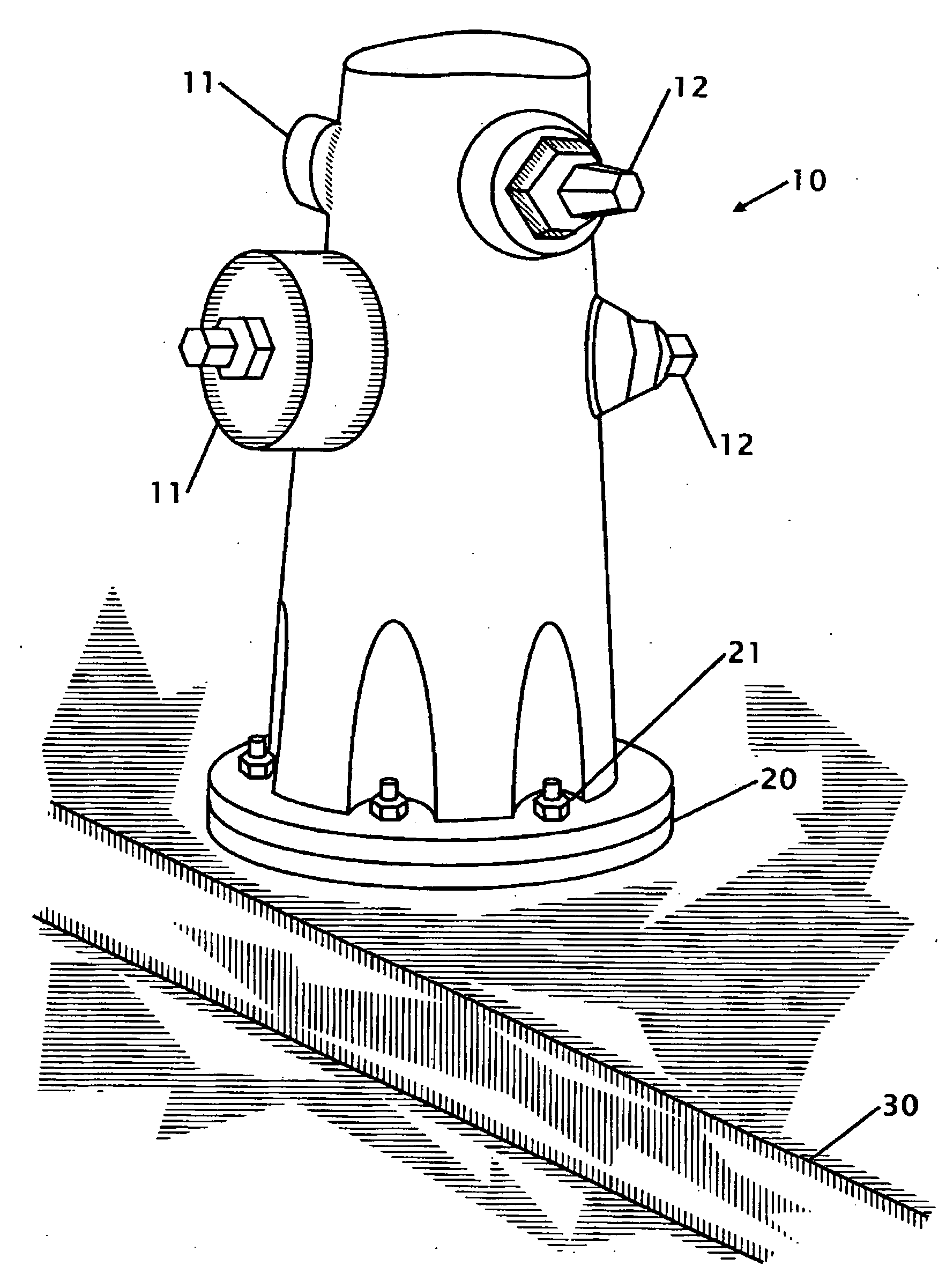 Adaptable water connection for fire fighting equipment and connection device