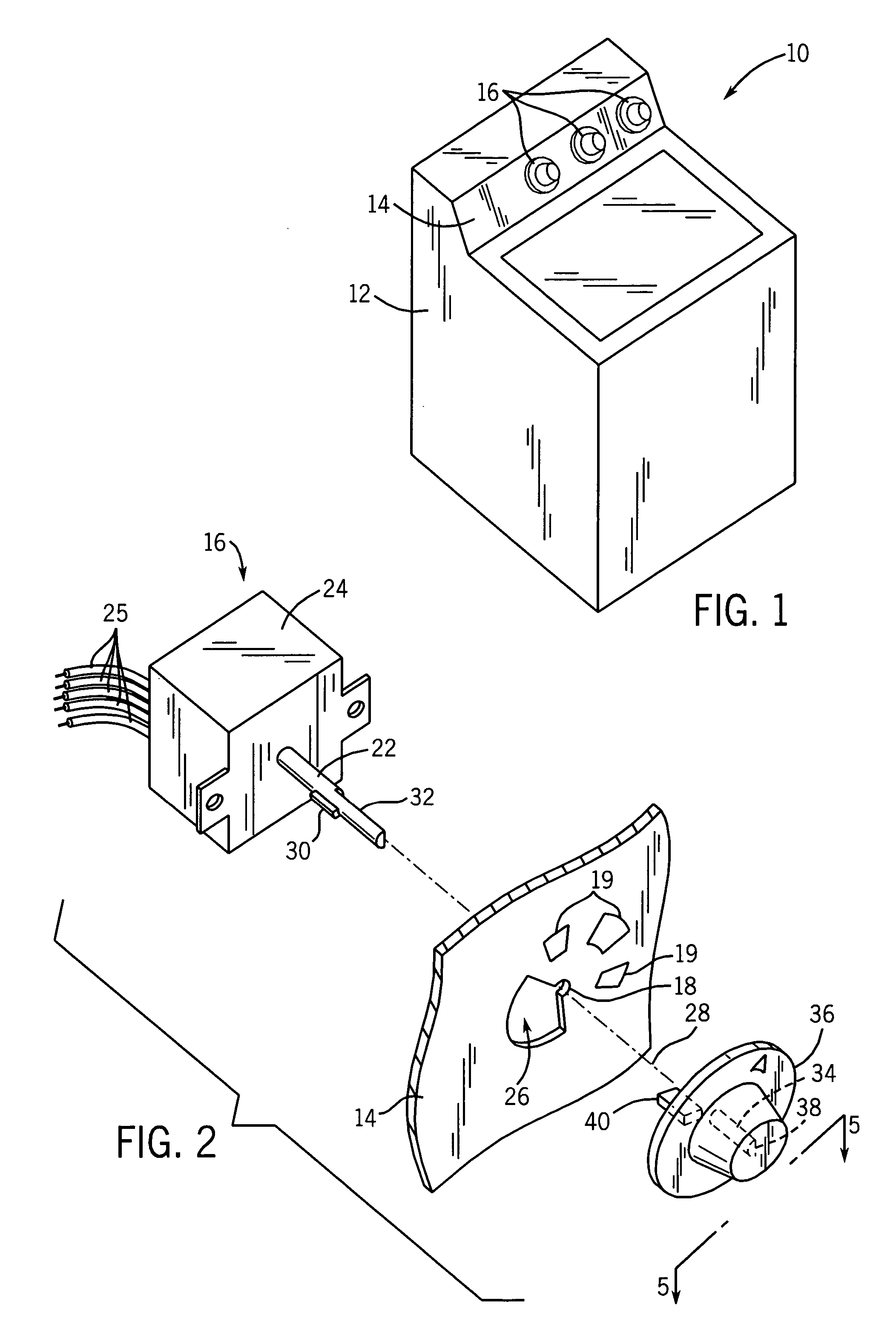 Appliance selector switch programmed by console cutout