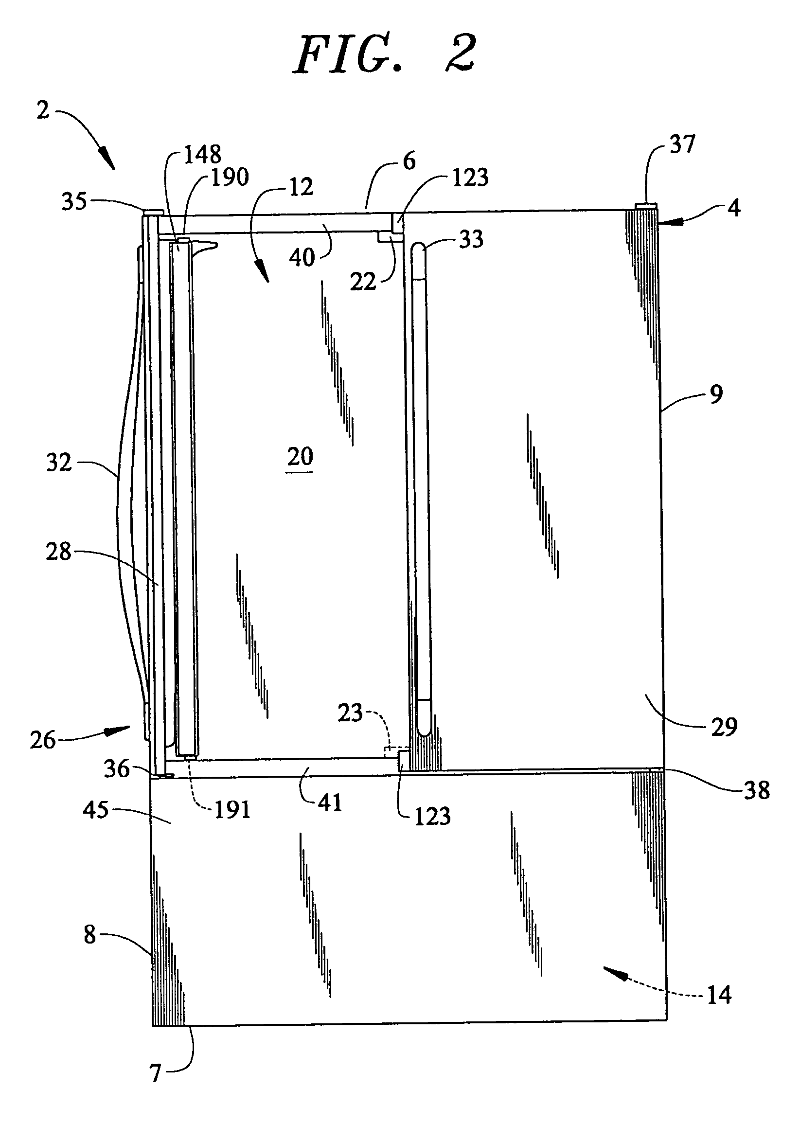 Refrigerator incorporating french doors with rotating mullion bar