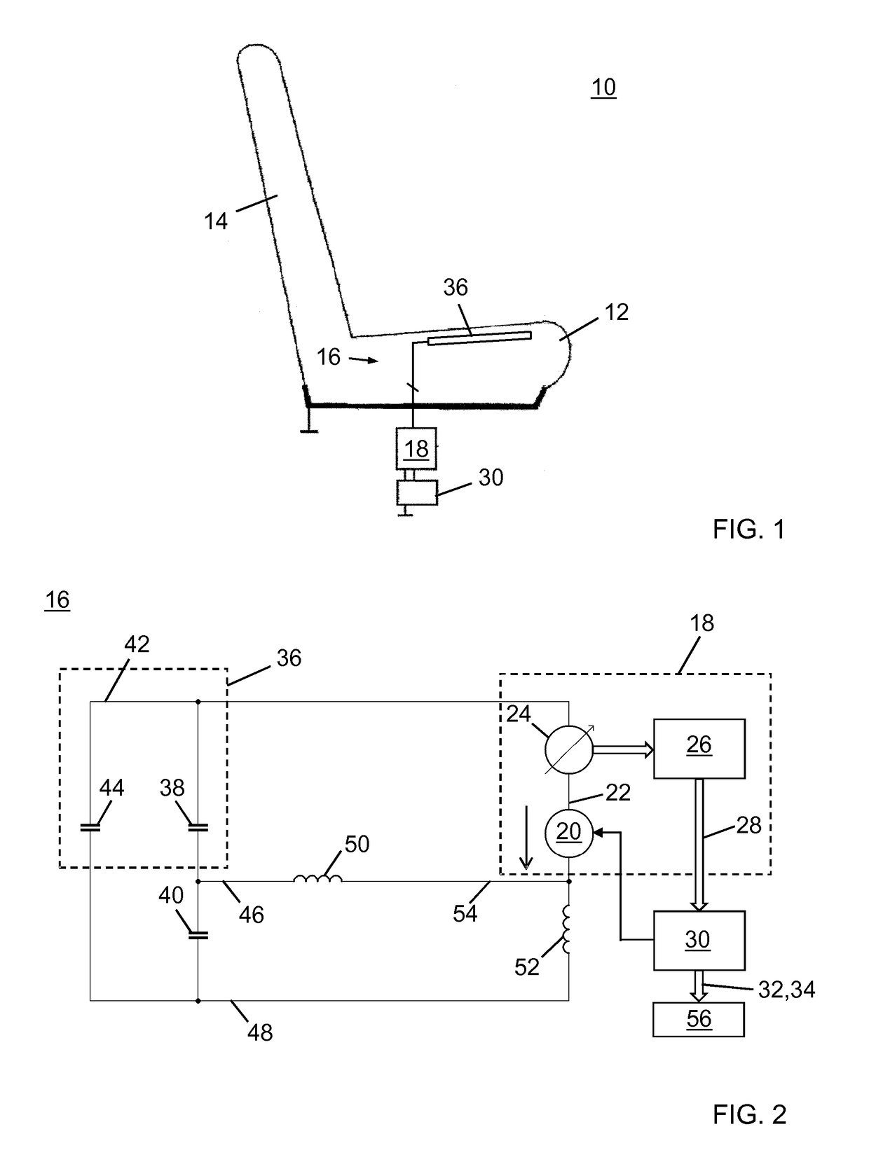 Capacitive seat occupancy detection and classification system