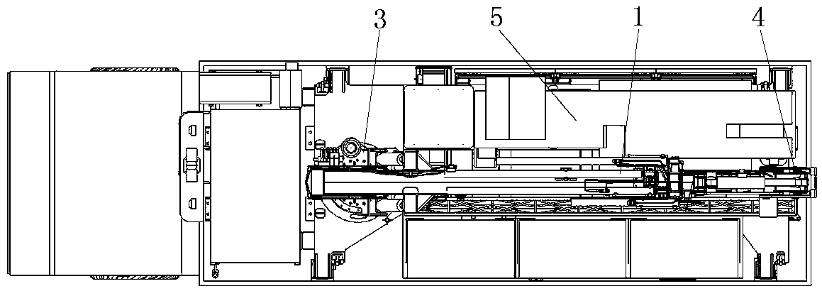 Foldable arm frame with multistage amplitude changing and telescoping functions