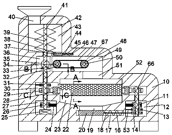 Flour screening equipment based on mechanical vibration