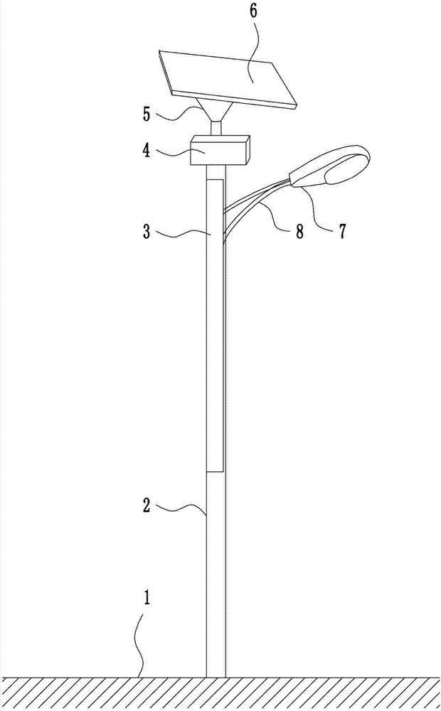 All-direction regulating type solar street lamp