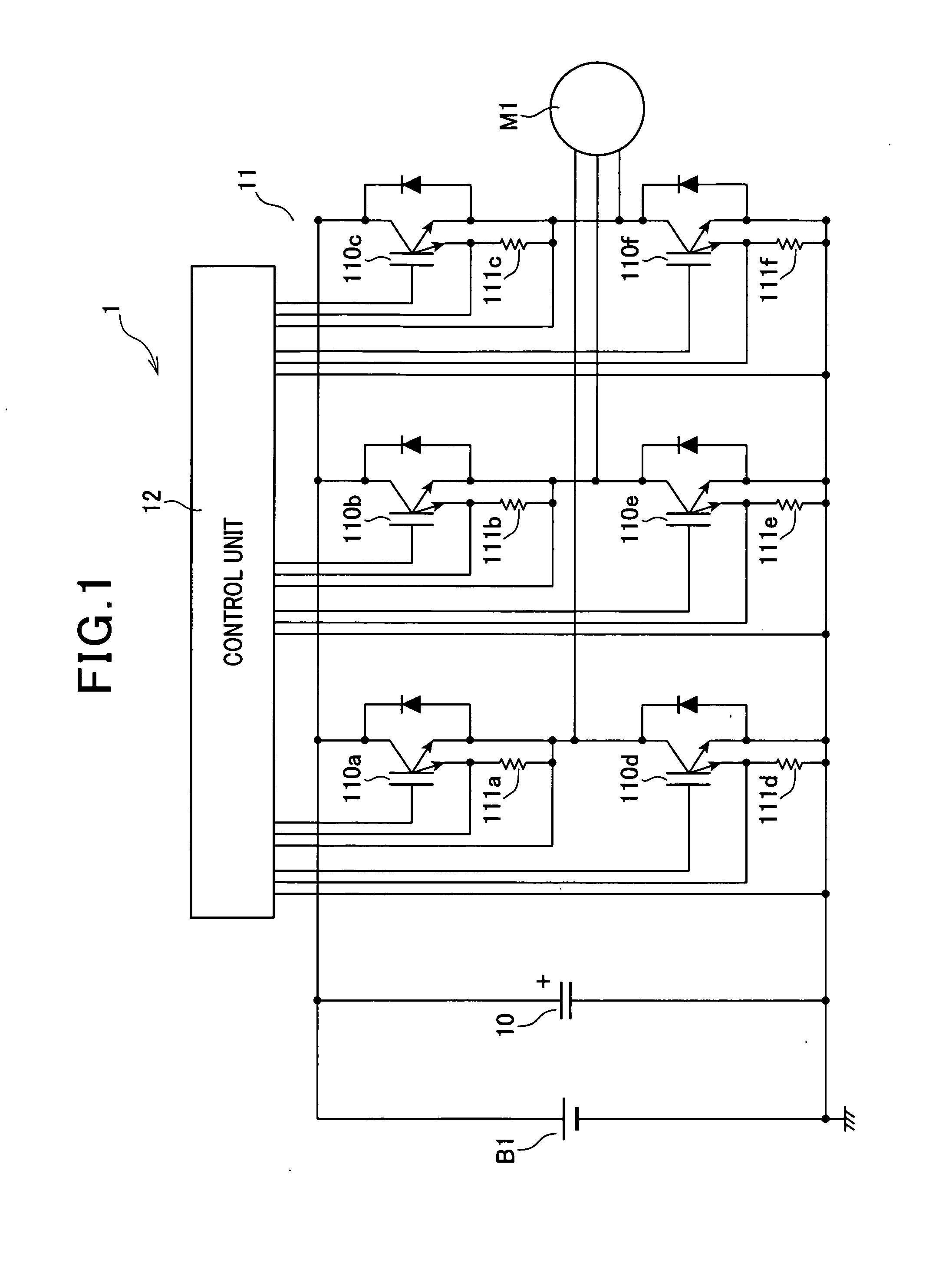 Electronic control apparatus having switching element and drive circuit