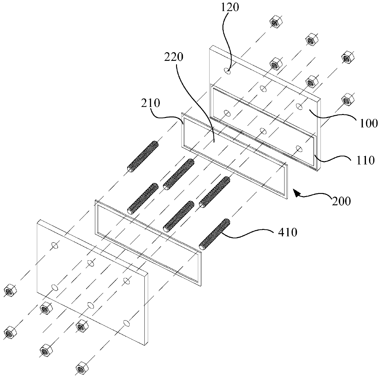 Glass connection structure and its construction method