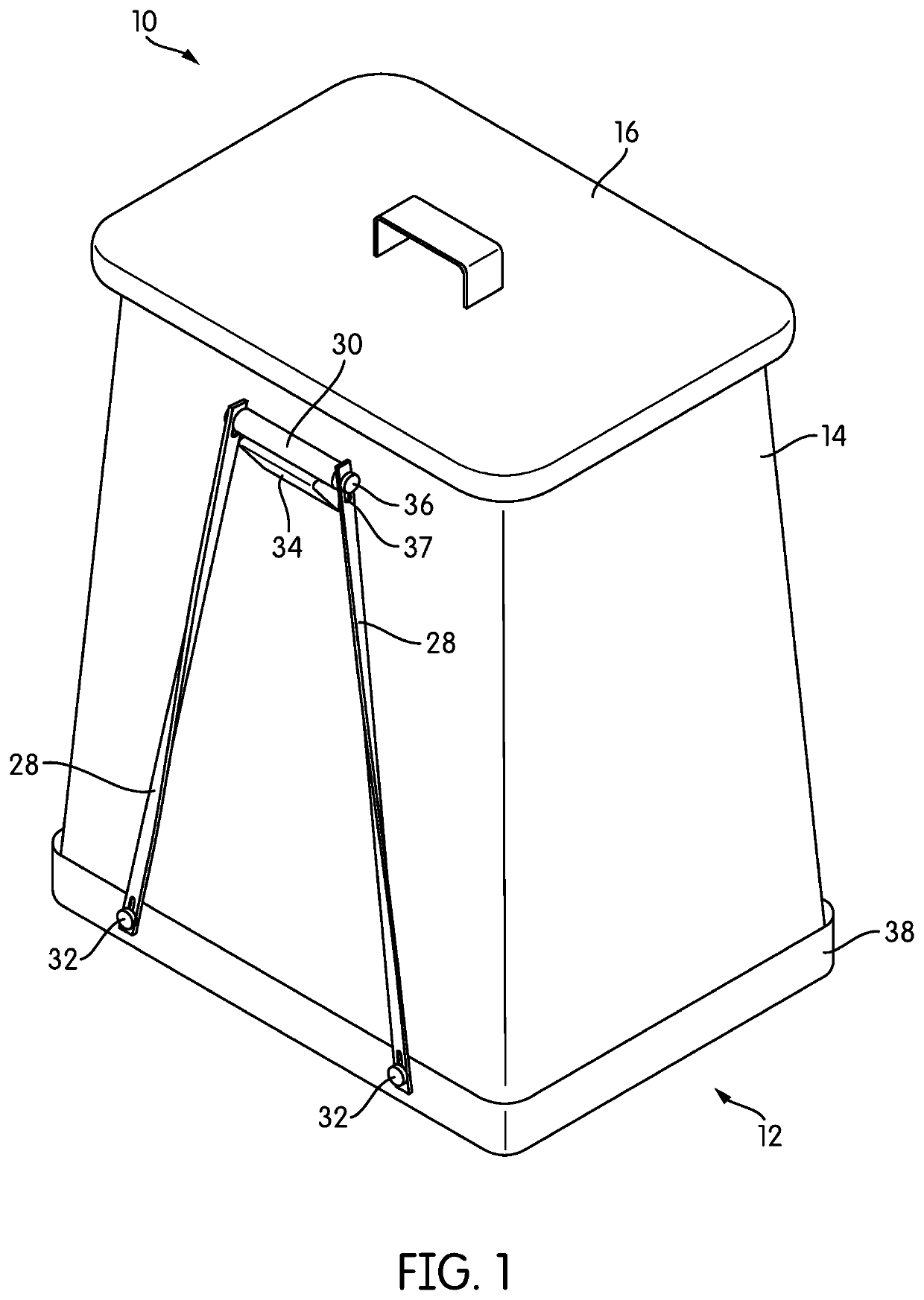 Two-part garbage can in which the bottom is separable from the sidewall