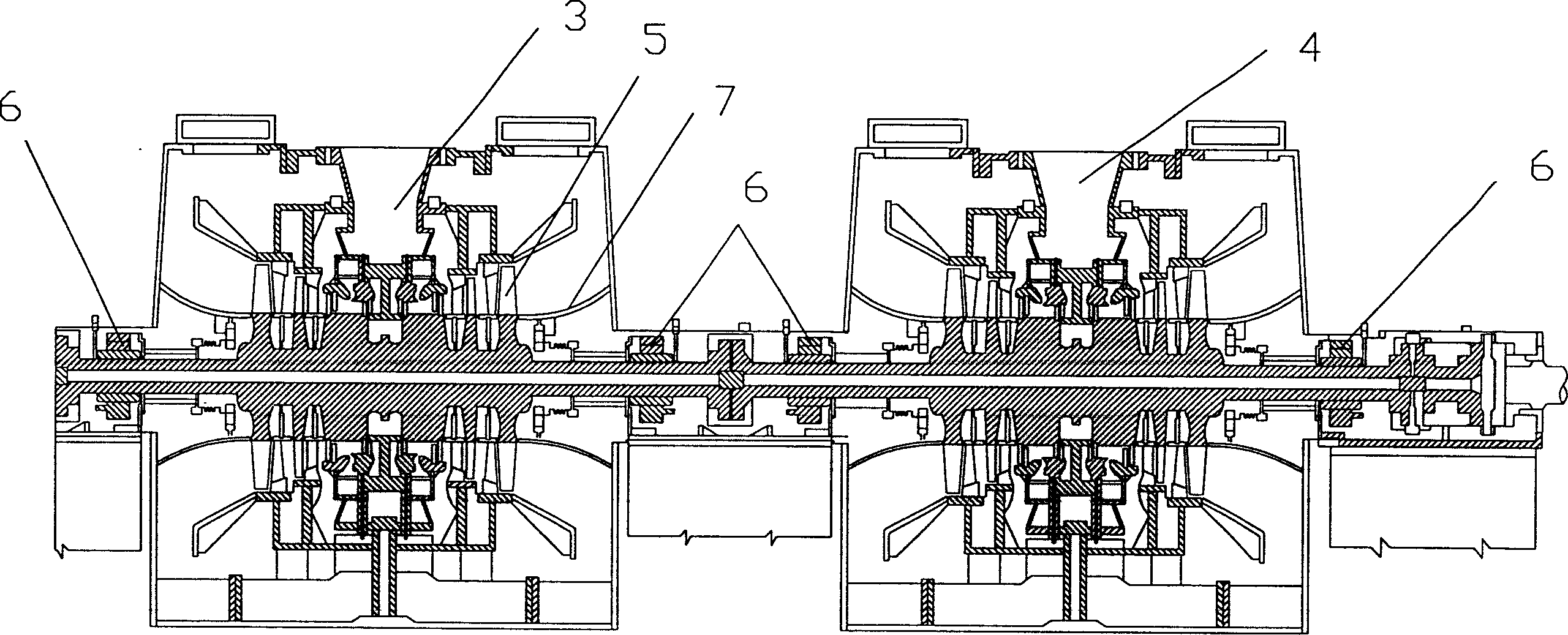 Supercritical air cooling steam turbine