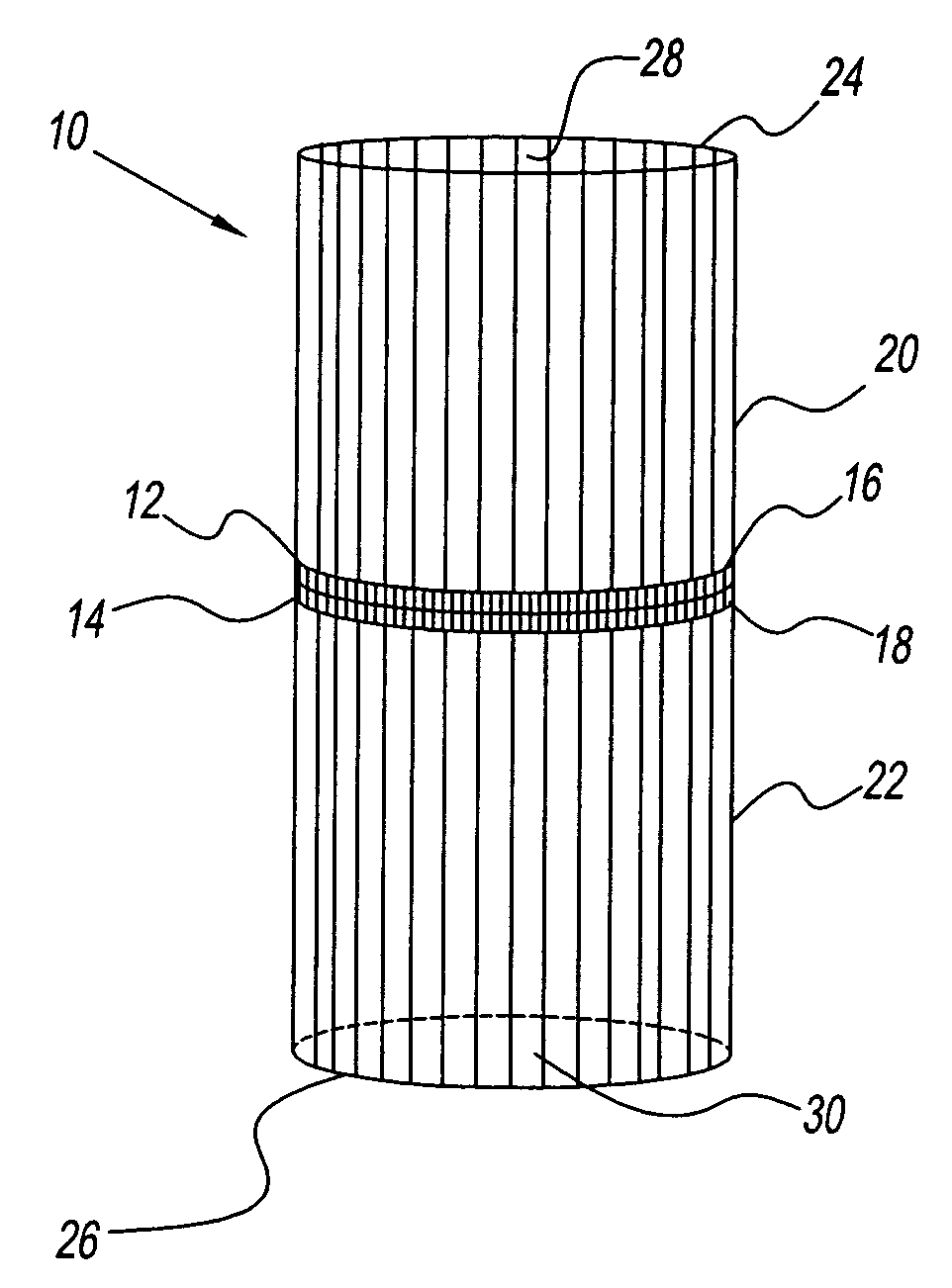 Two-ply blank and a method of manufacturing a circularly knitted two-ply blank