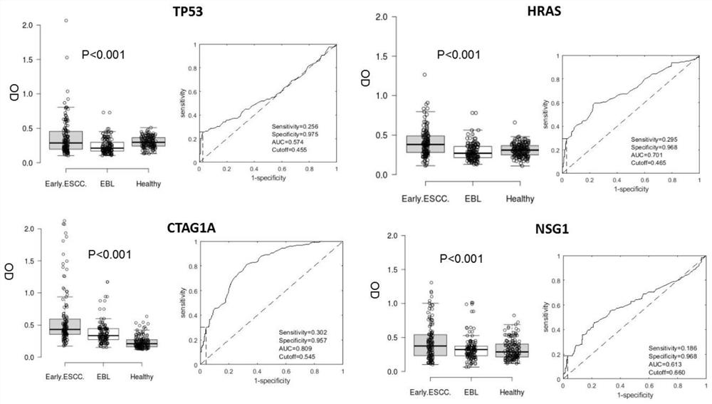 A combined detection kit and application of four autoantibodies for diagnosing early esophageal squamous cell carcinoma