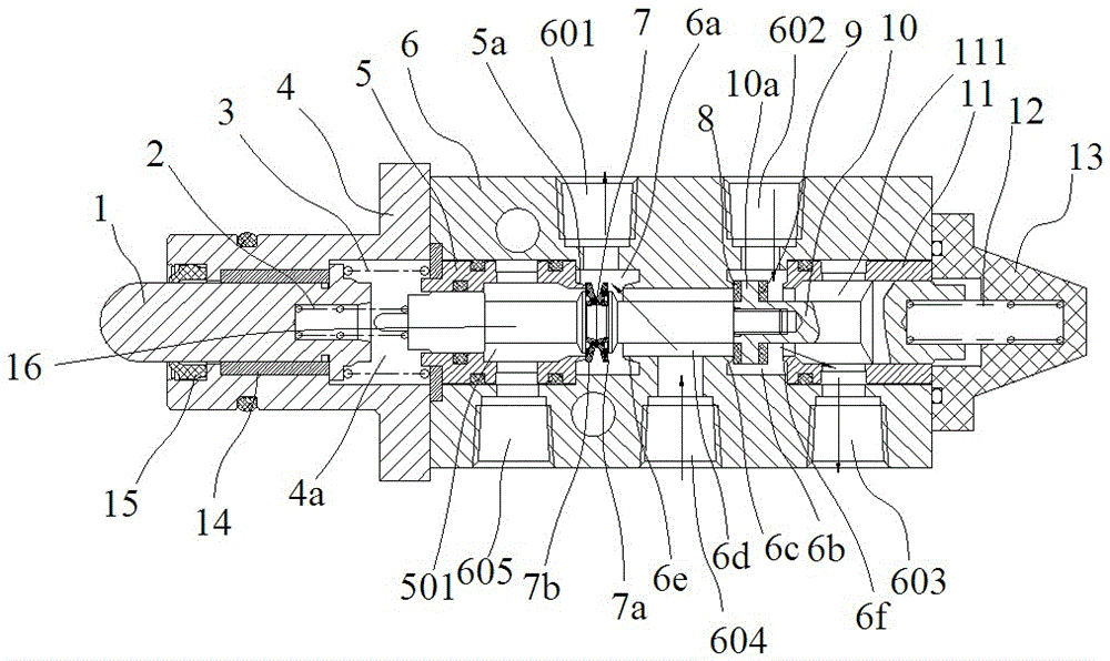 Mechanical two-position five-way reversing valve