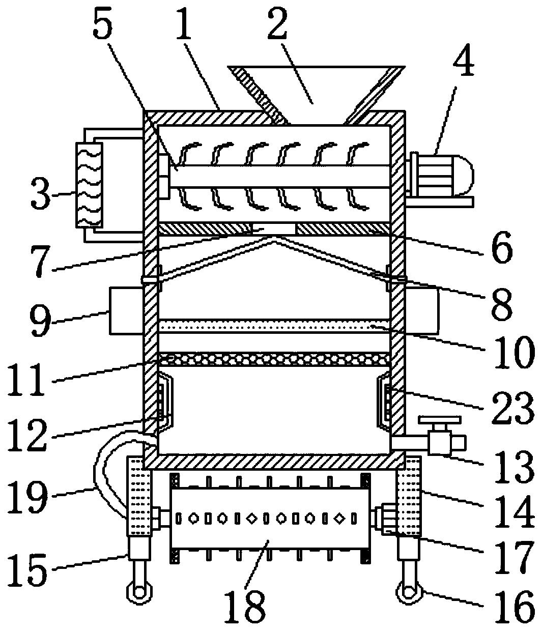 Environment-friendly domestic sewage treatment device and treatment method