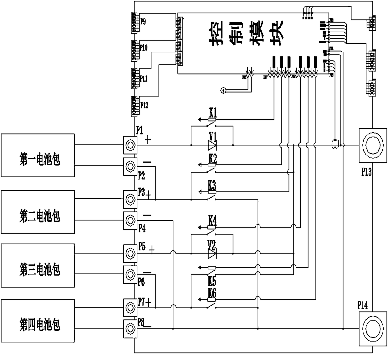 Cascade utilization battery pack control method and system