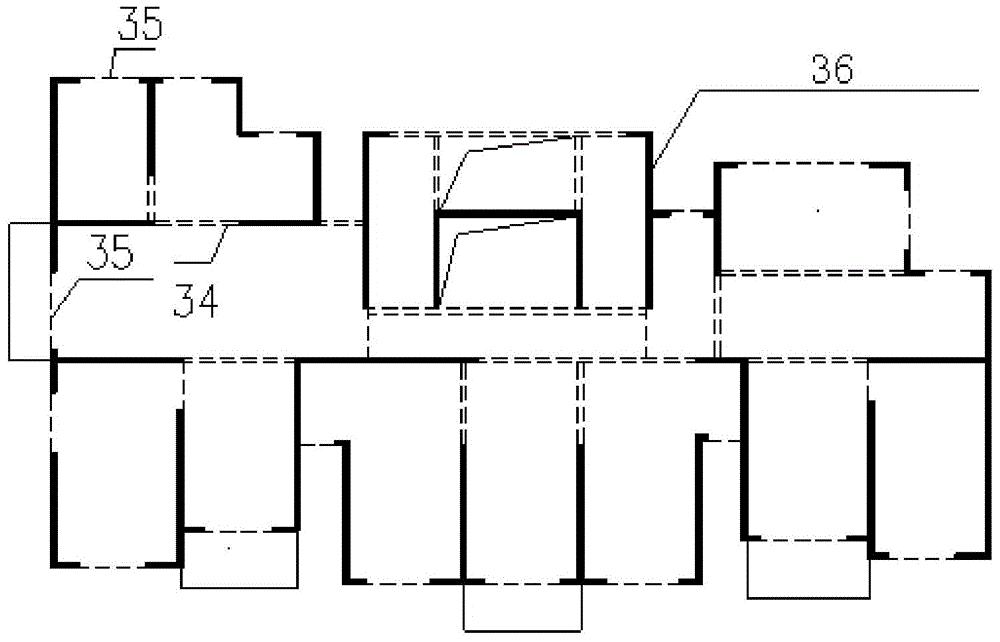 Steel pipe bundle and steel plate concrete combined shear wall structure system