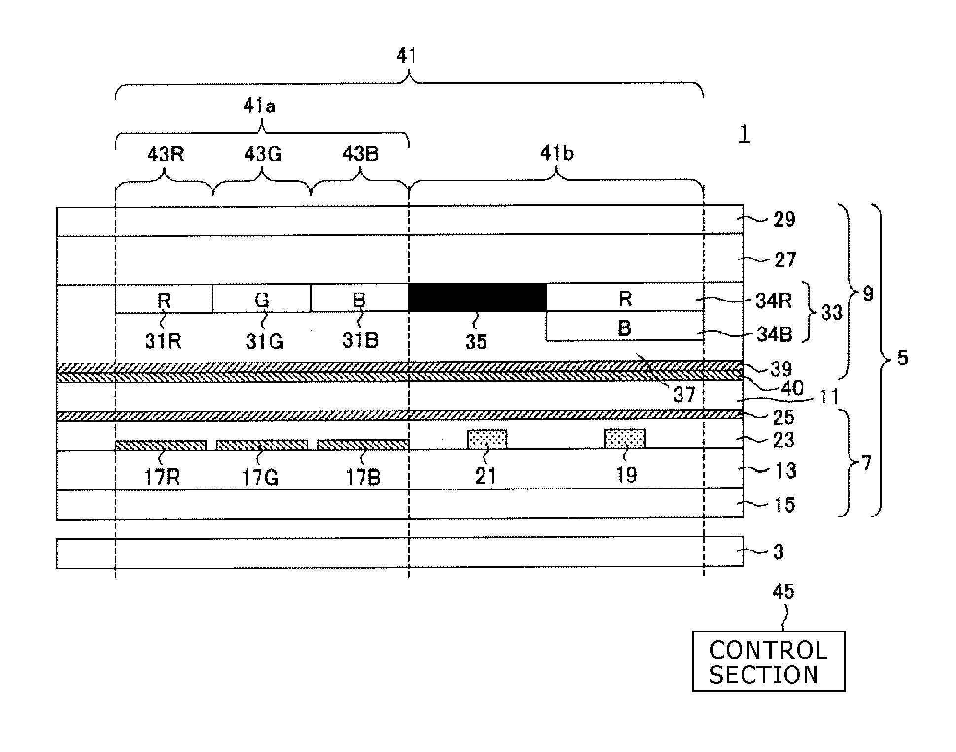 Display apparatus with light detection and fabrication method for display apparatus with light detection