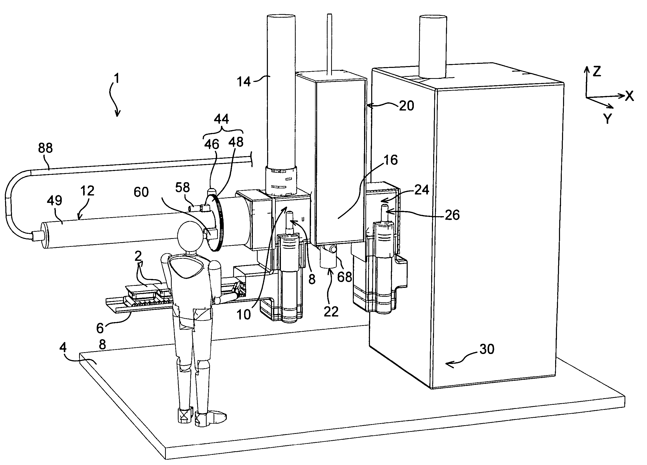 Installation and method for sterilising objects by low-energy electron bombardment