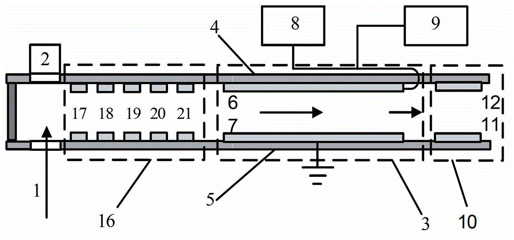 Flat-plate type high-field asymmetric waveform ion mobility spectrometer with noise reduction function