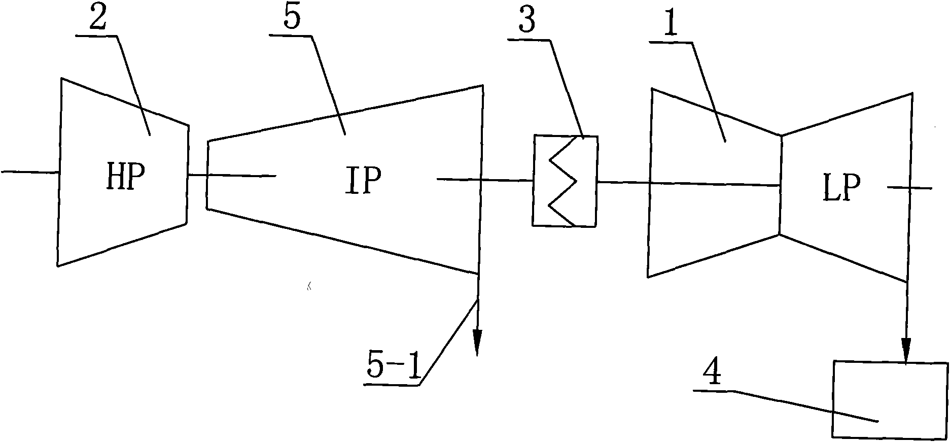 Single-shaft heating steam turbine unit capable of running as steam-extraction turbine unit, back-pressure turbine unit and pure condensing turbine unit