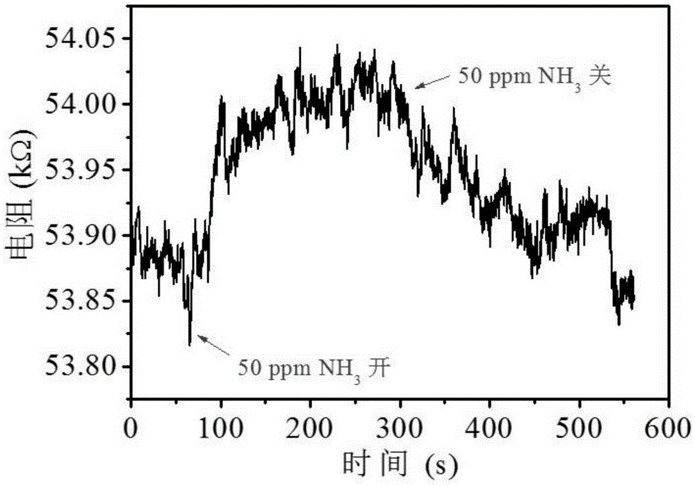 Zinc oxide nanowire-graphene gas sensor and preparation method thereof