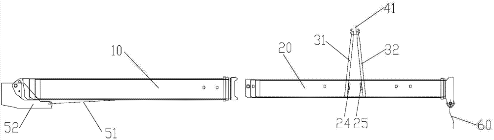 Crane arm loading and unloading method and crane arm