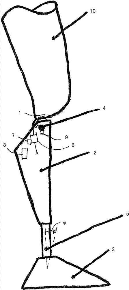 Method for controlling standing-phase damping of artificial knee joint