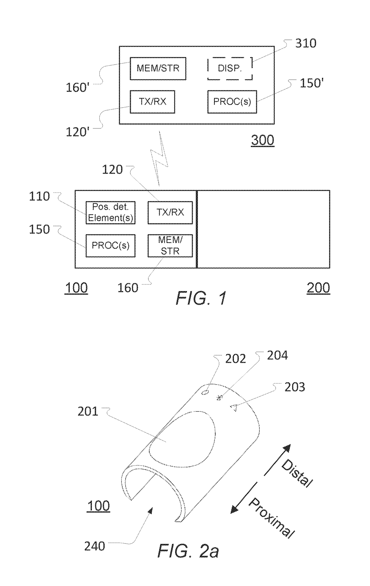 Position determination device and system for determining and registering an injection location