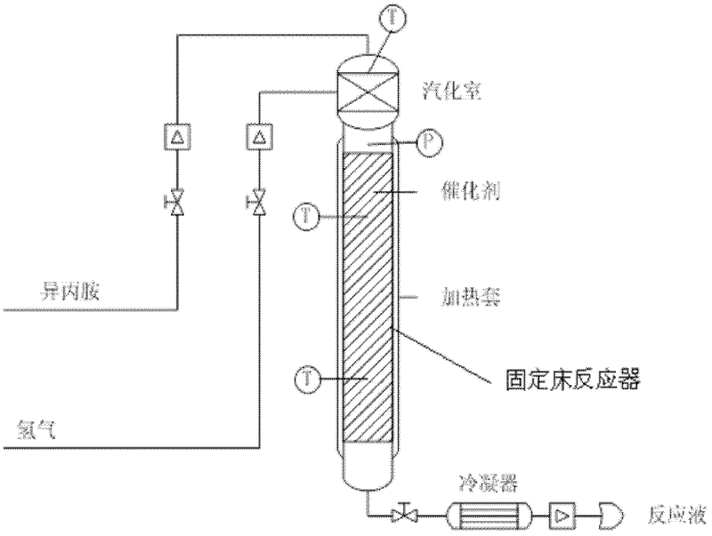 Supported catalyst used for synthesis of diisopropylamine from isopropylamine and preparation method as well as application of supported catalyst