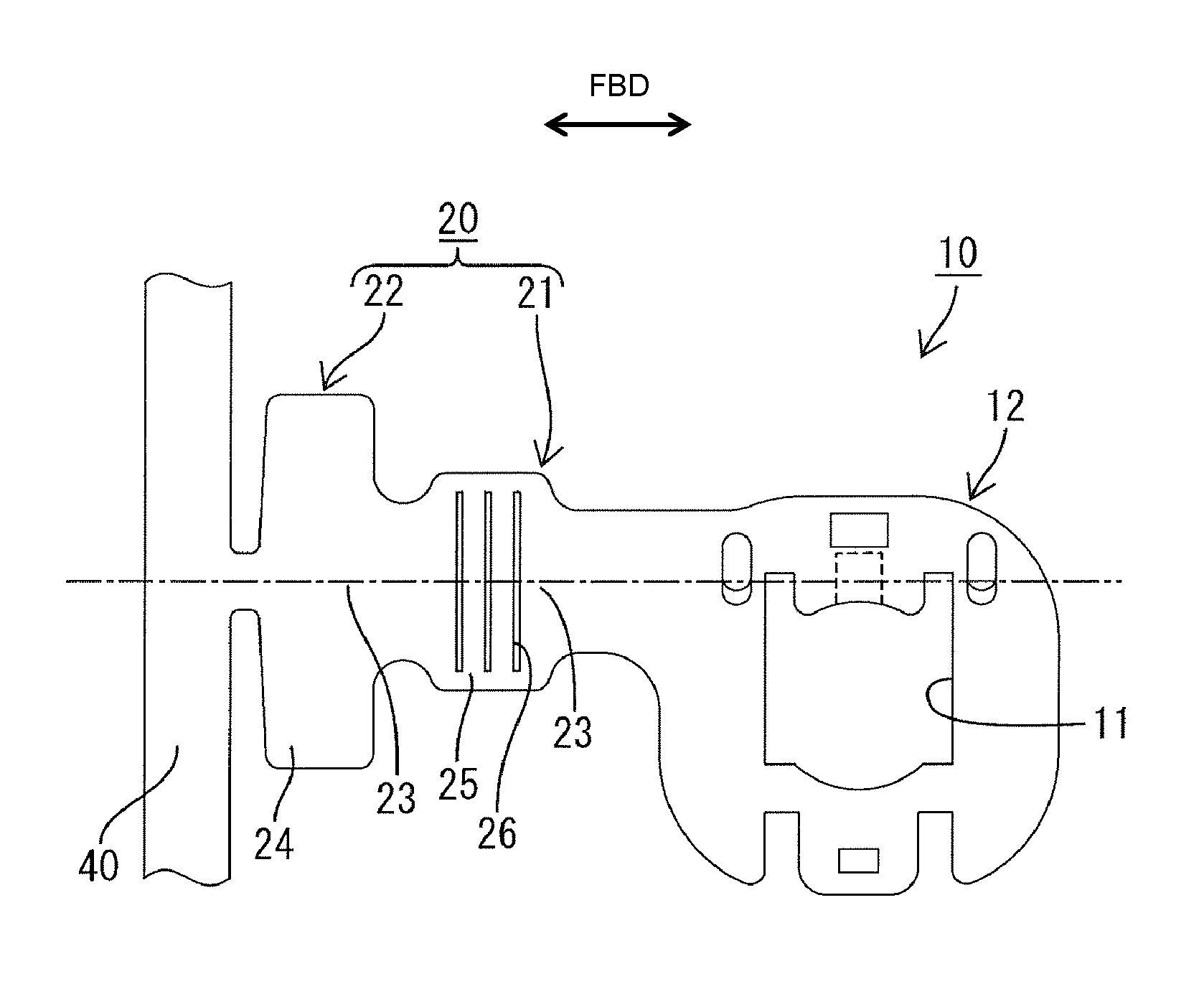 Crimping terminal fitting, method of forming it and wire with terminal fitting