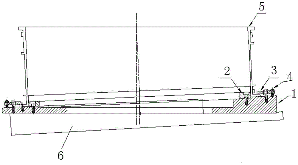 A non-orthogonal structure casing processing method and fixture