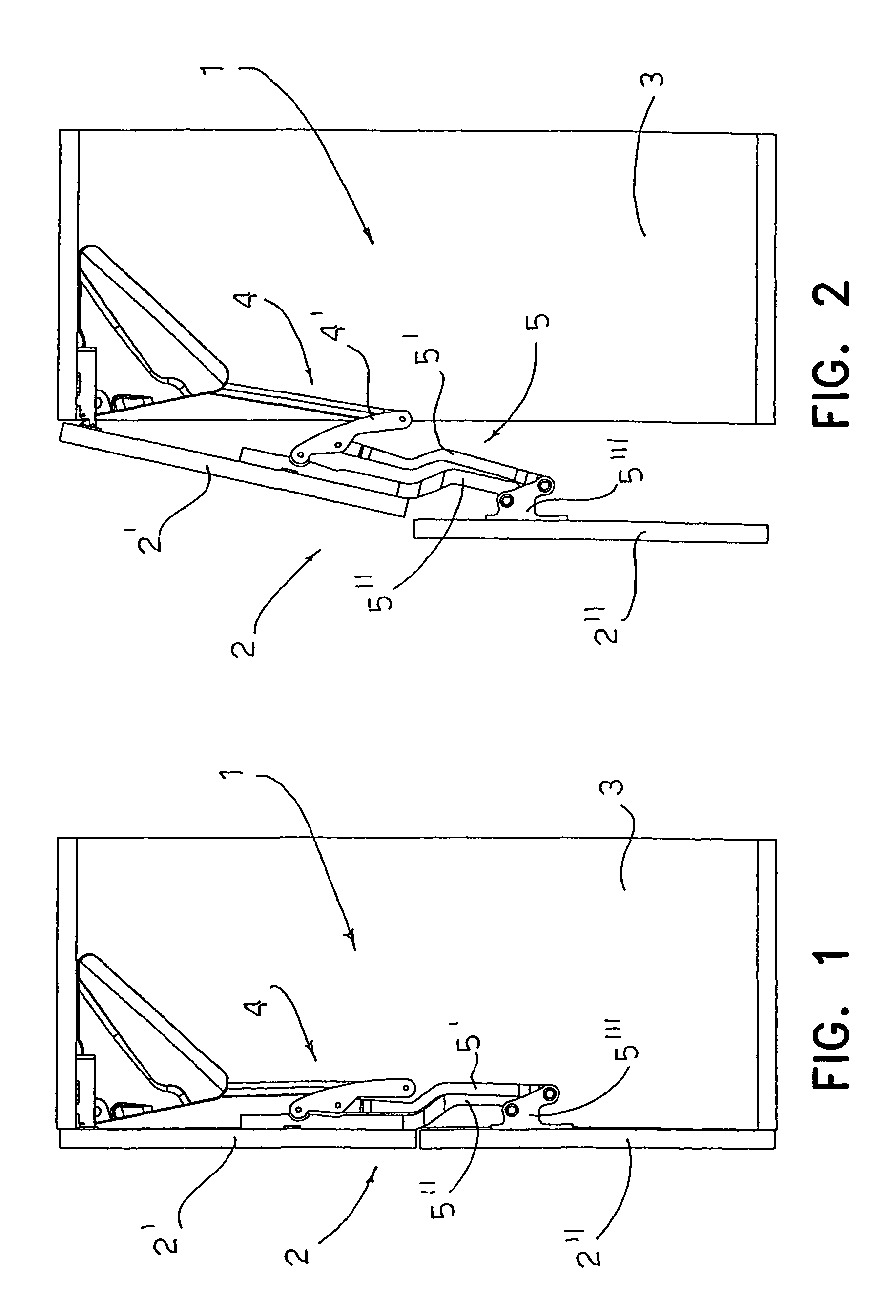 Opening/closing device for a double flap door of an item of furniture