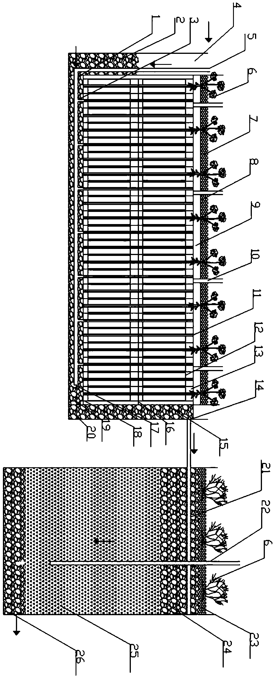 Composite constructed wetland system