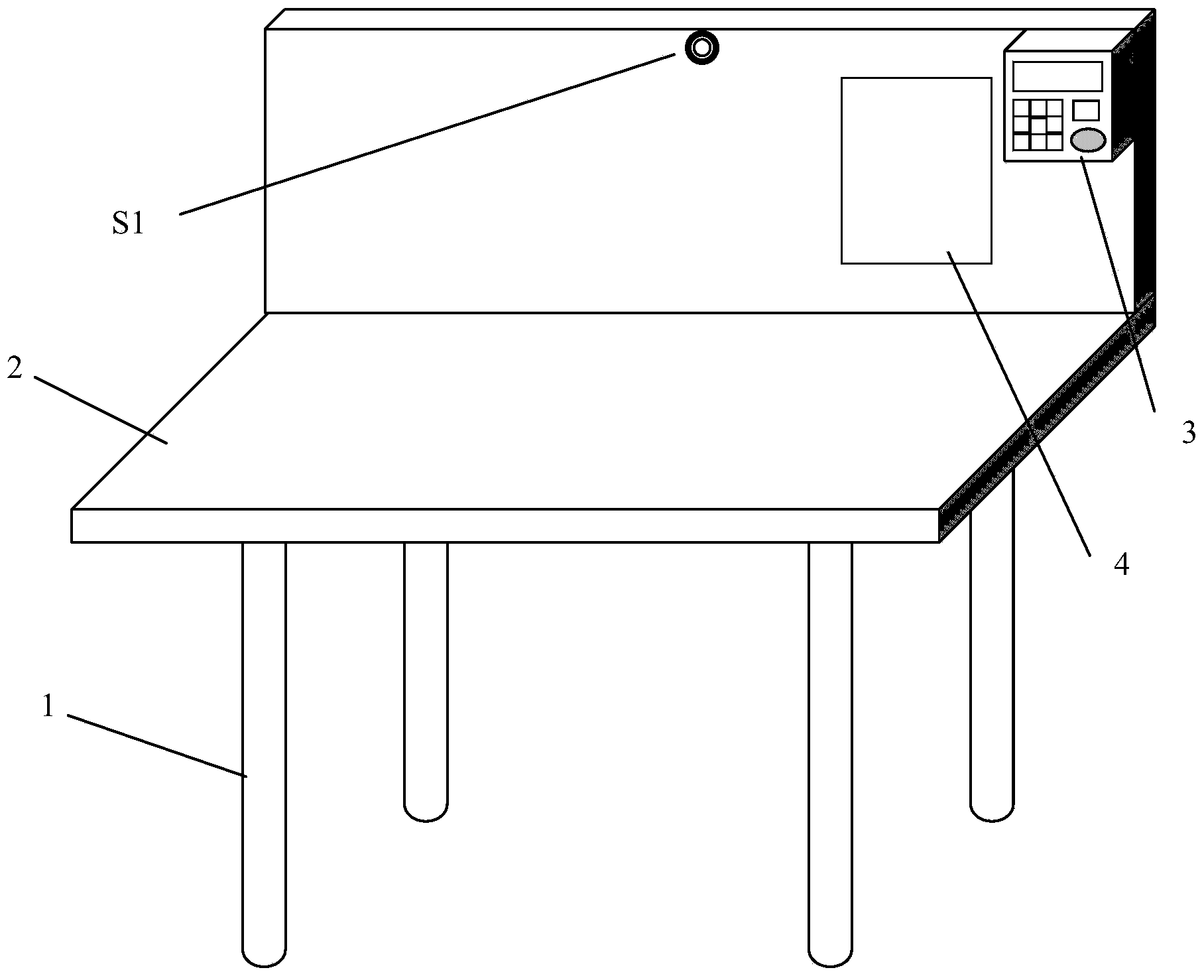 Intelligent desk with sitting posture correcting function and correcting method implemented by intelligent desk