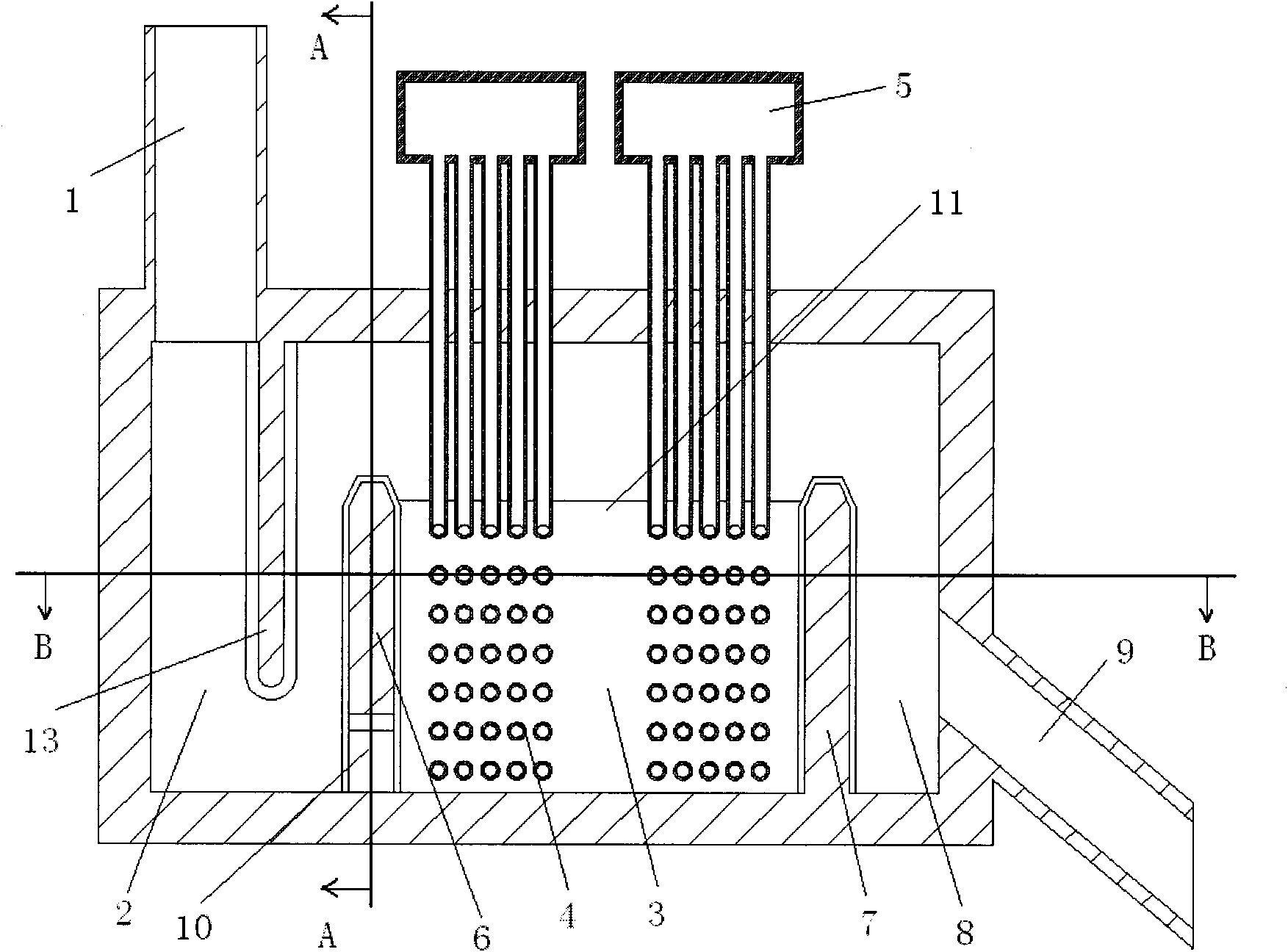 Undercurrent external heat exchanger bed of circulating fluidized bed